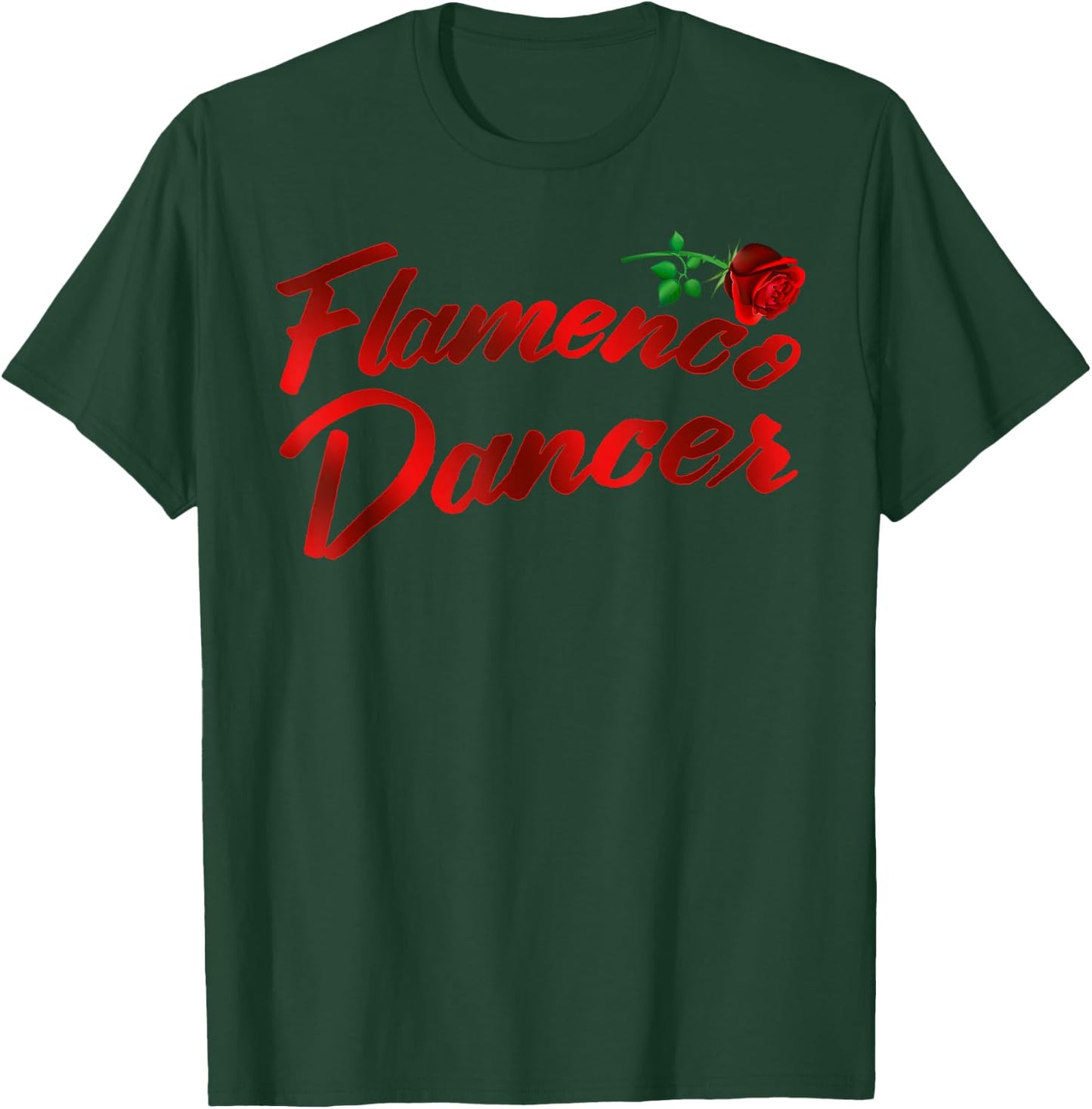 Flamenco Dancer Rose T shirt T-Shirt - T-Shirt | Forest