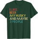 I Like Beer Husky And Maybe 3 People Siberian Husky Vintage T-Shirt - T-Shirt | Forest