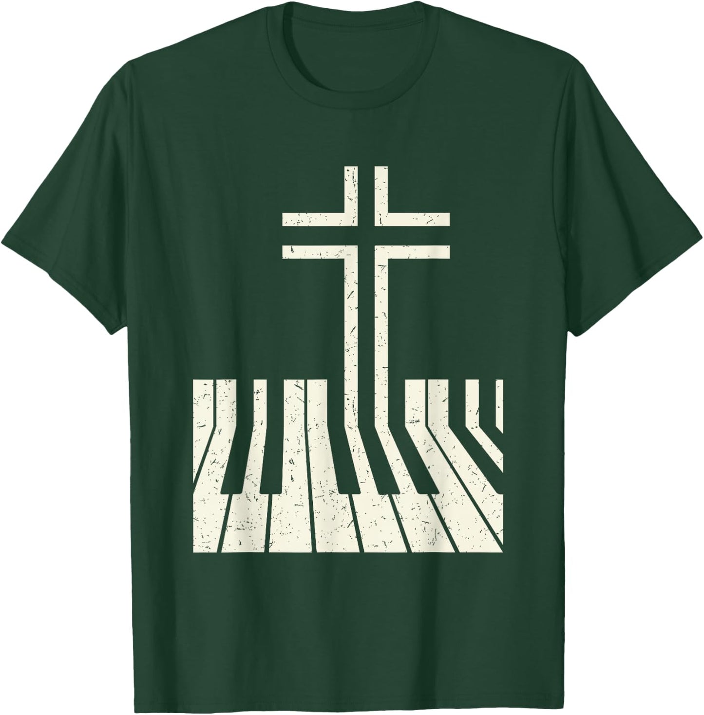 Christian Piano Player Piano Teacher Keyboard T-Shirt - T-Shirt | Forest