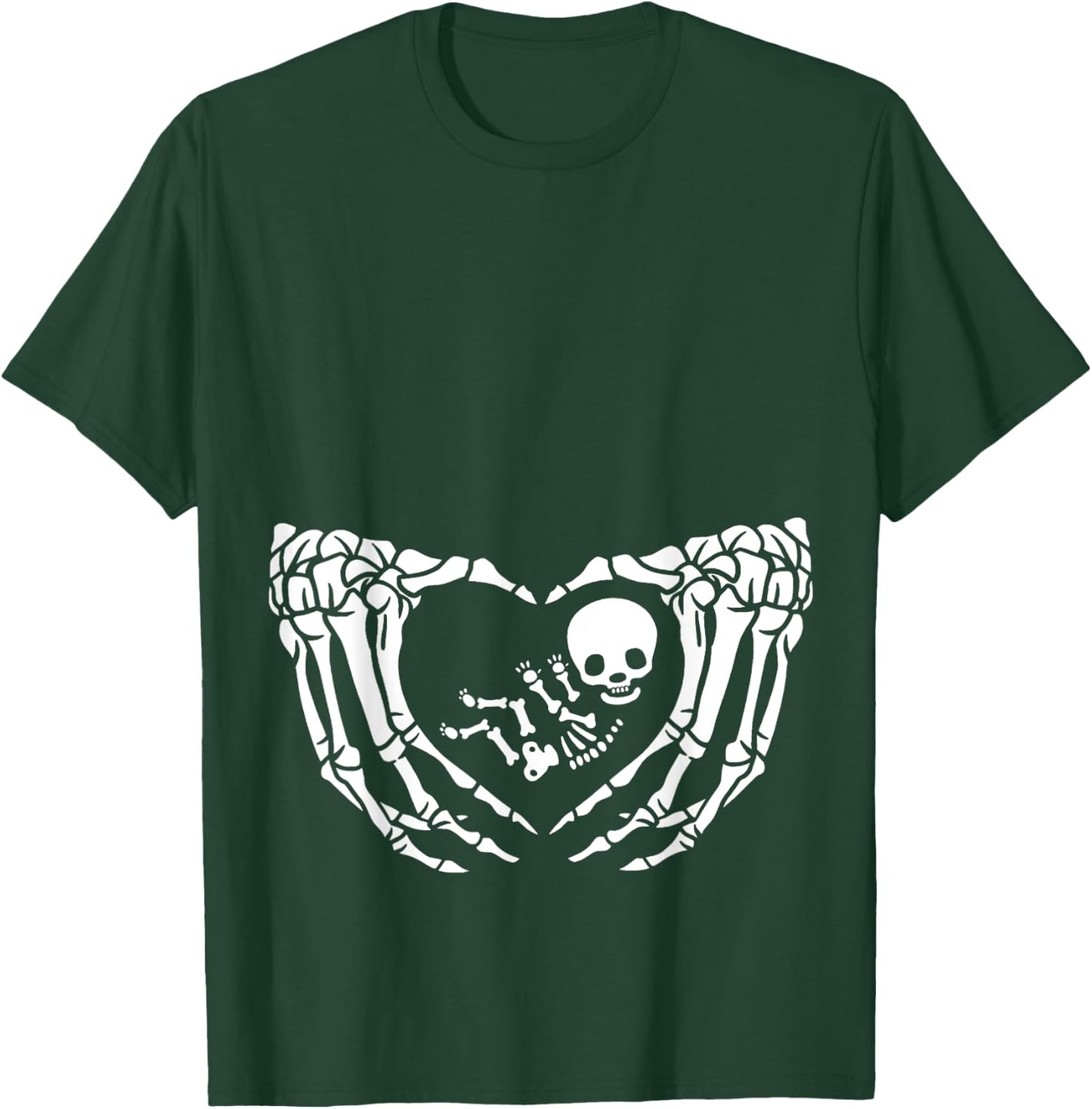 Skeleton Baby, Halloween Maternity, Spooky X-ray Pregnancy T-Shirt - T-Shirt | Forest