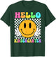 Hello Kindergarten Back to School for Teachers and Students Women Girls Kids T-Shirt - T-Shirt | Forest