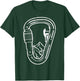 Climbing Carabiner Rock Climber Cool Mountain Men Women Kids T-Shirt - T-Shirt | Forest