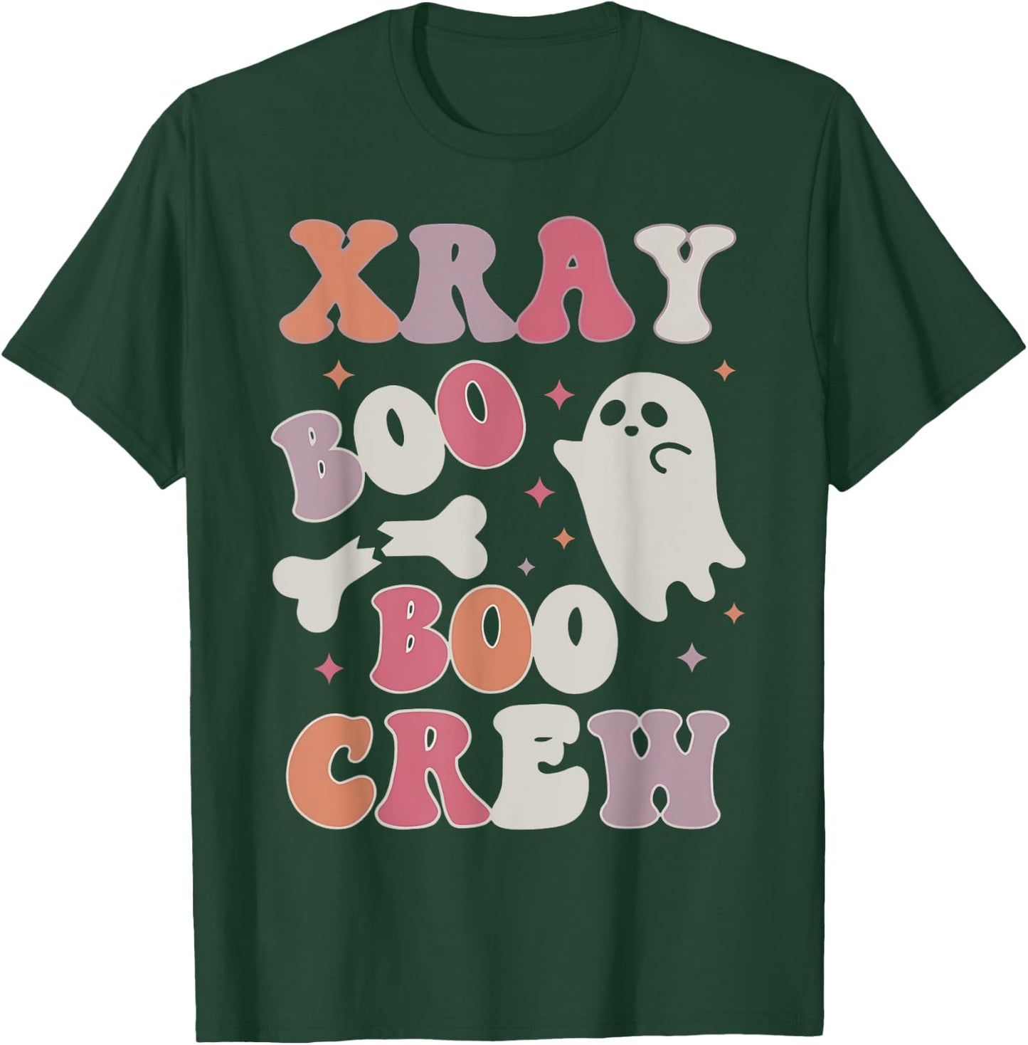 X Ray Boo Boo Crew Ghost Radiology Halloween Fall Nurse T-Shirt - T-Shirt | Forest