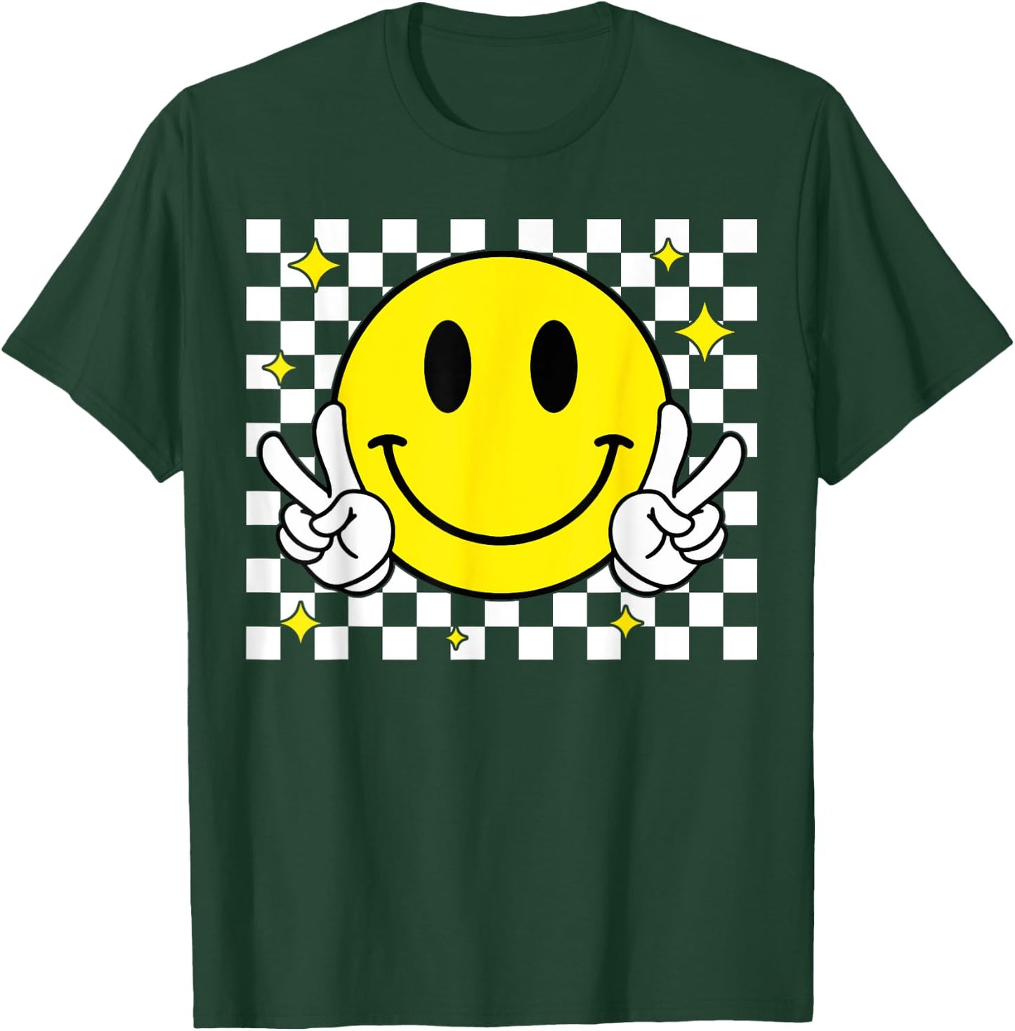 Yellow Smile Face Shirt Cute Happy Peace Smiling Face Kids T-Shirt - T-Shirt | Forest