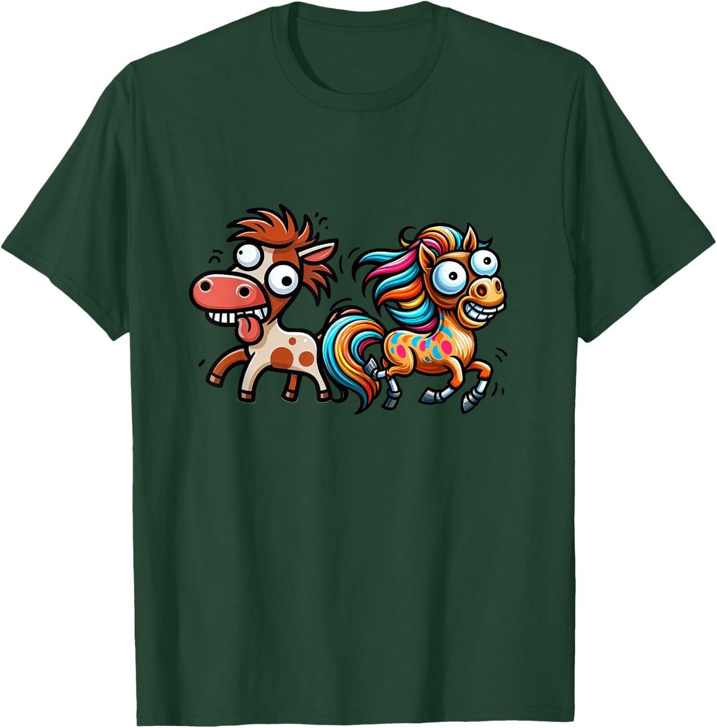 Funny Funny Horses Horse Rider Birthday T-Shirt - T-Shirt | Forest