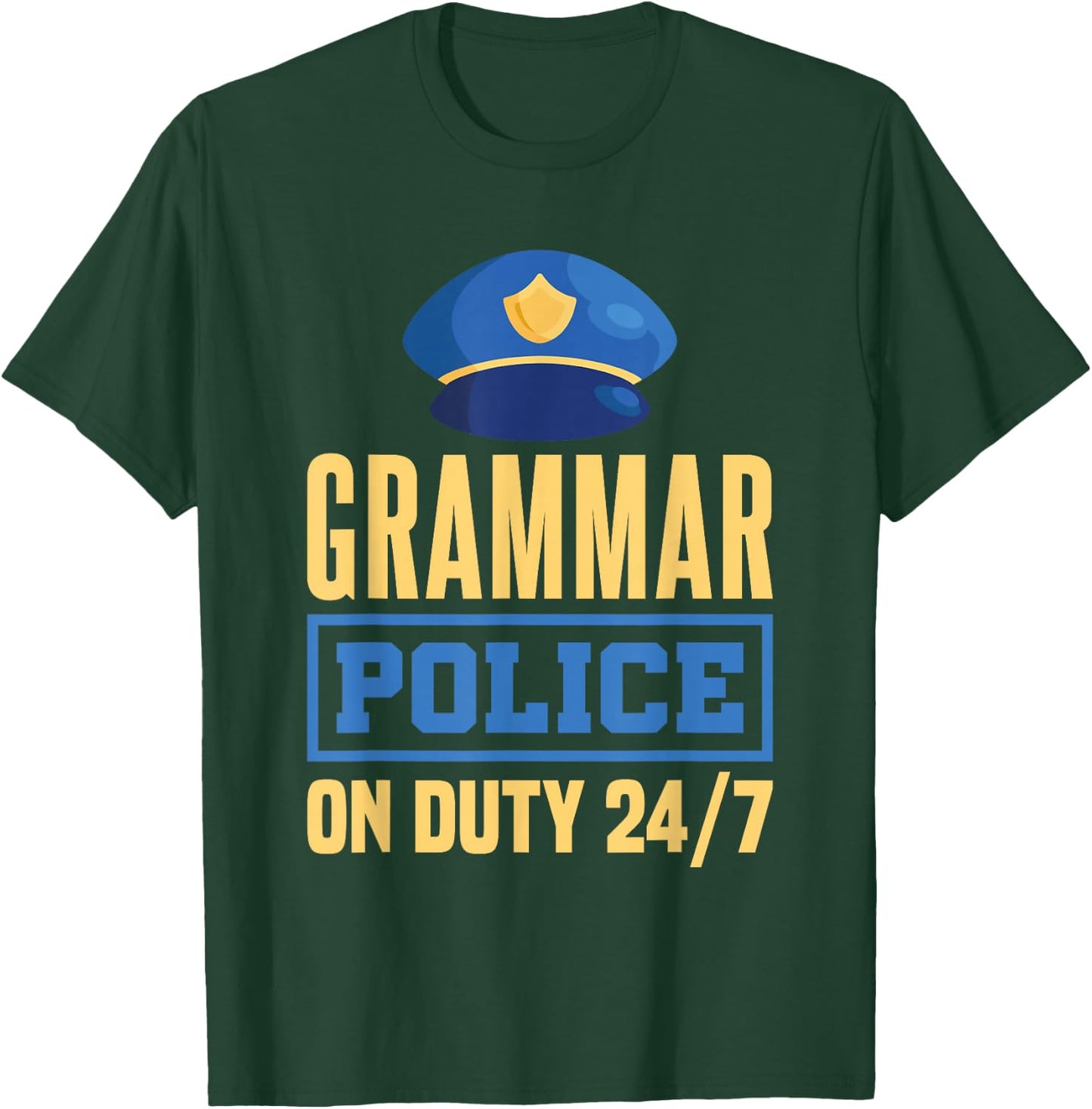 Grammar Police English Teacher Literature T-Shirt - T-Shirt | Forest