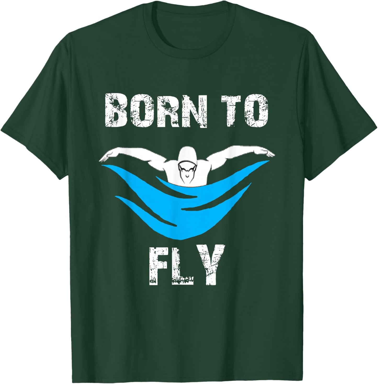 Boys Born to Fly Butterfly Swimmers Swim Meet T-Shirt - T-Shirt | Forest