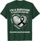 Melanoma Cancer Survivor Gifts Skin Cancer 10 Year Survivor T-Shirt - T-Shirt | Forest