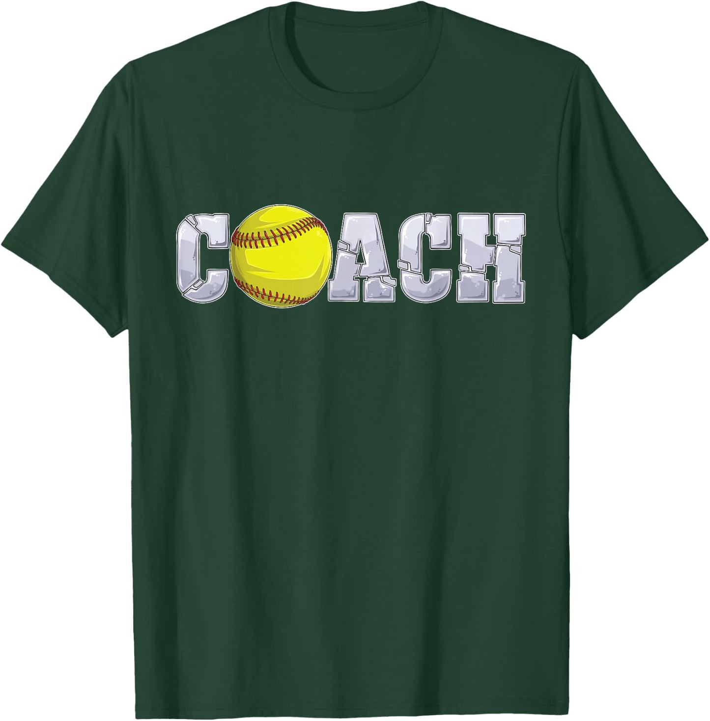 Softball Coach Coaching assistant coach Softball team men T-Shirt - T-Shirt | Forest