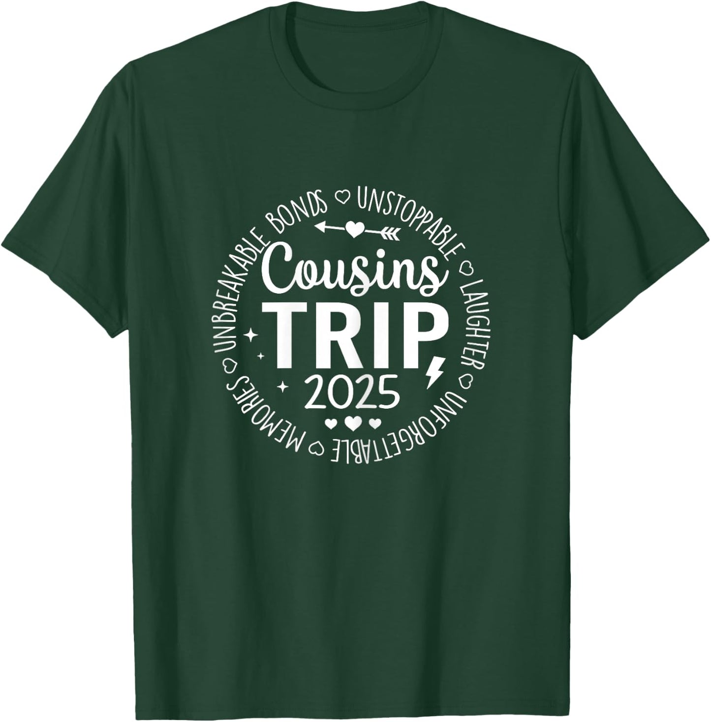 Cousin Trip 2025 Weekend Vacation Matching Cousin T-Shirt - T-Shirt | Forest