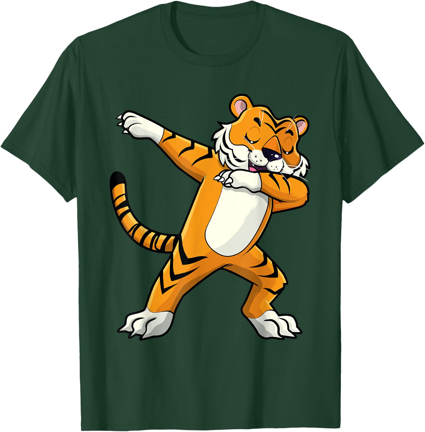 Dabbing Tiger Zoo Birthday Safari Lover Men Women Kids T-Shirt - T-Shirt | Forest