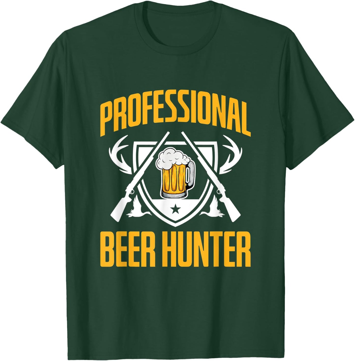 Professional Beerhunter for beer lover and hunter T-Shirt - T-Shirt | Forest