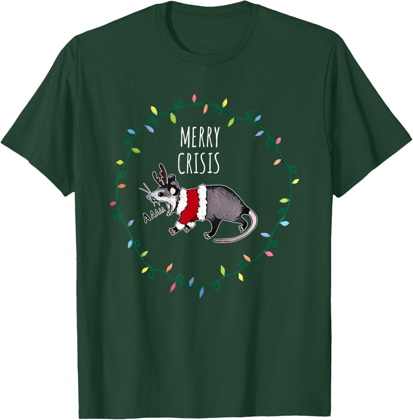Merry Crisis Funny Apparel T-Shirt - T-Shirt | Forest