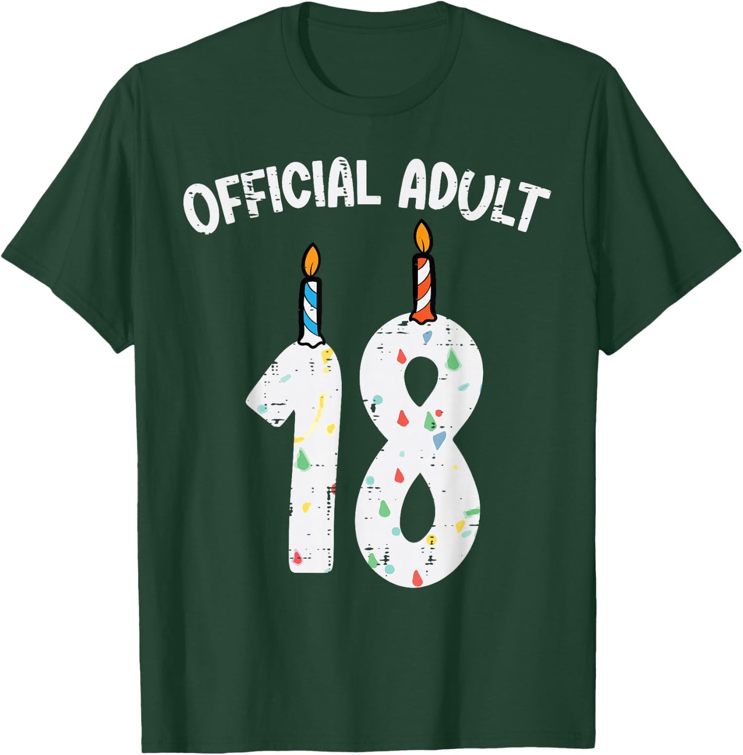 Official Adult 18 Candles 18th Birthday Women Girls T-Shirt - T-Shirt | Forest
