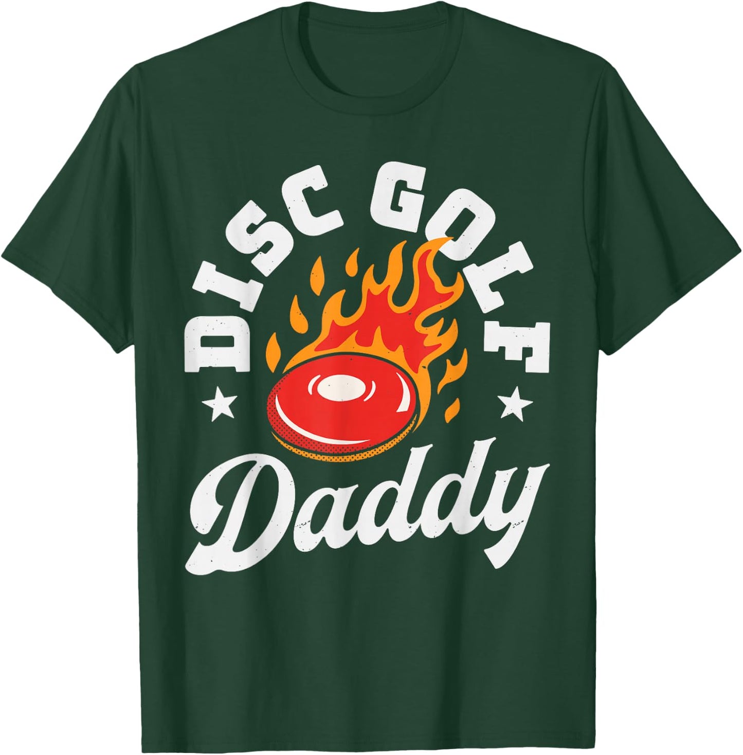Disc Golf Daddy Father's Day Disc Golfing Dad Retro Vintage T-Shirt - T-Shirt | Forest