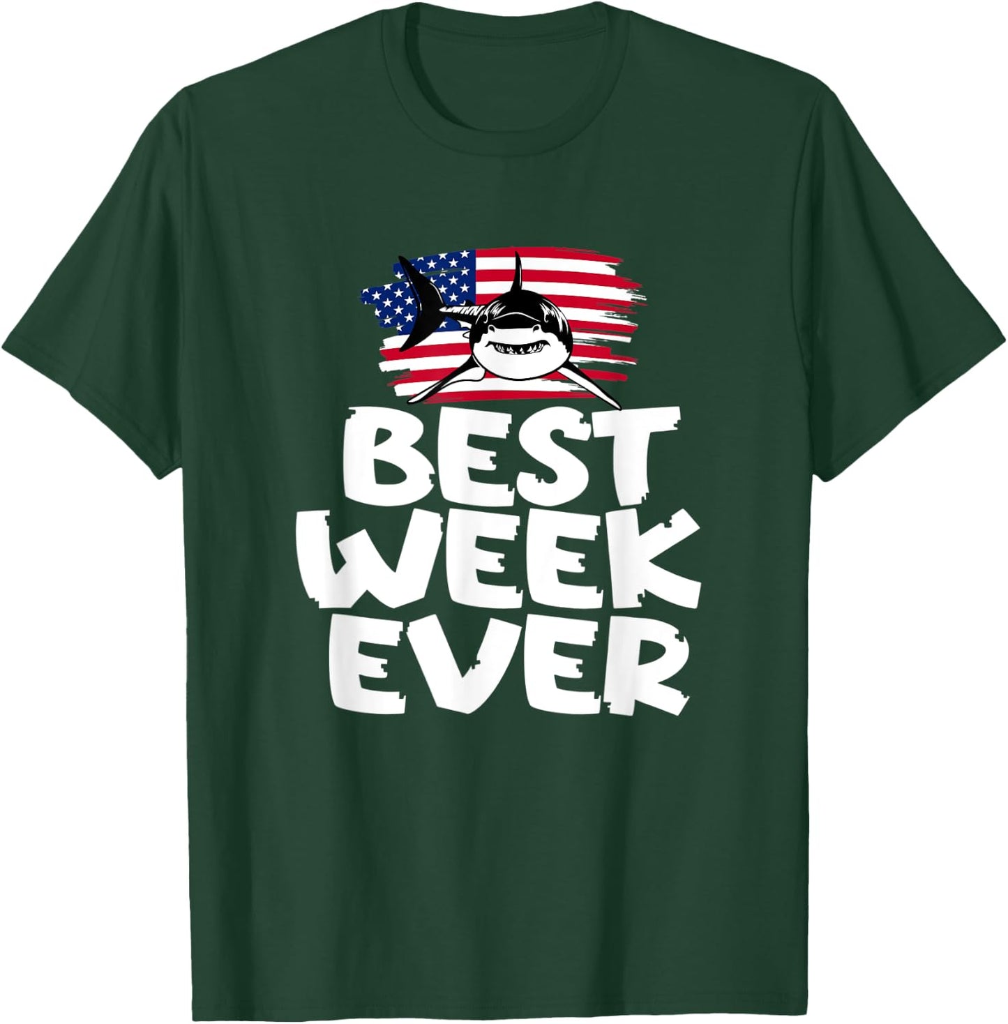 Best Week Ever Sorry I Can't It's Week Shark T-Shirt - T-Shirt | Forest