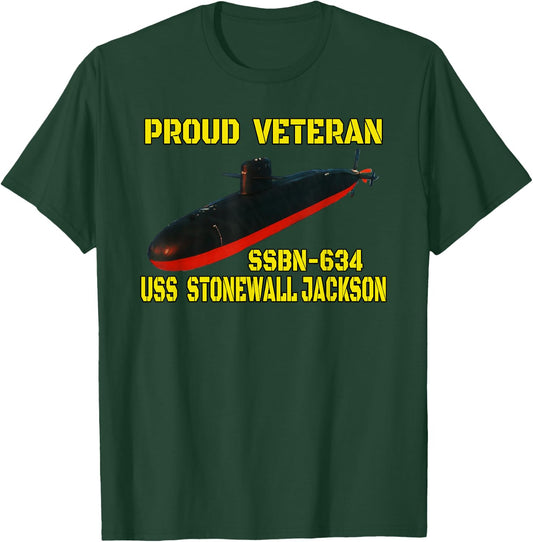 USS Jackson SSBN-634 Submarine Veterans Day Father Grandpa T-Shirt - T-Shirt | Forest