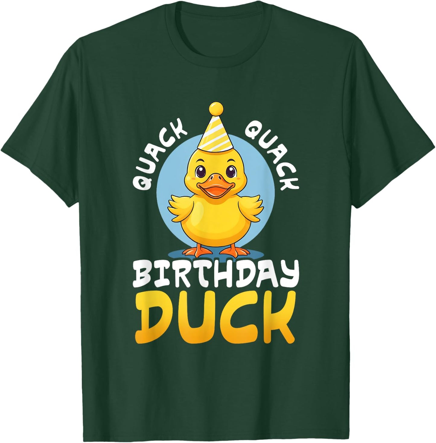 Quack Quack Birthday Duck Boys Girls Rubber Duck Lovers Kids T-Shirt - T-Shirt | Forest