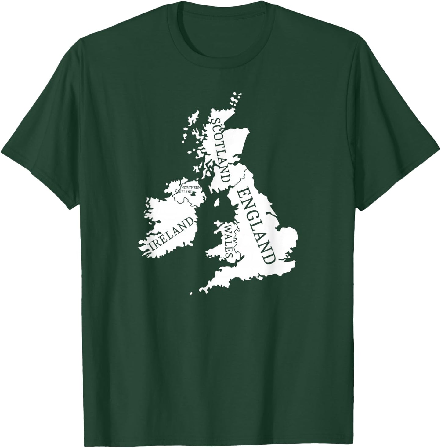 British Isles Sea Ireland Scotland Wales England Map Coins T-Shirt - T-Shirt | Forest