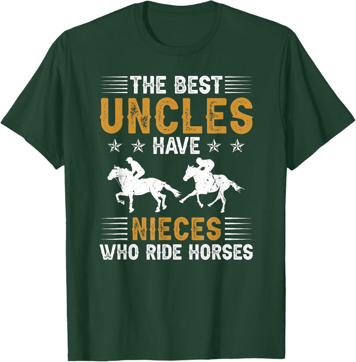 The Best Uncles Horse Show Uncle Equestrian Uncle T-Shirt - T-Shirt | Forest