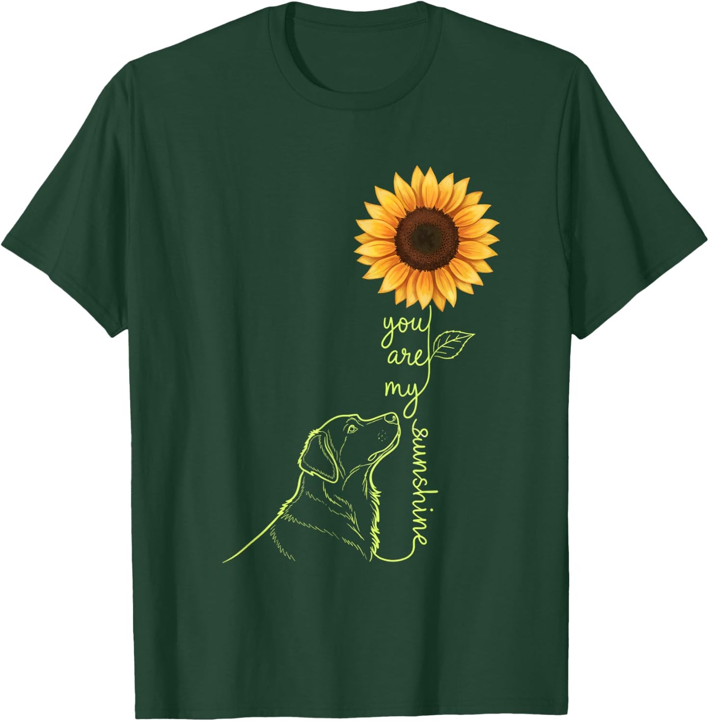 Cat You are My Sunshine Sunflower Cat Lover Design T-Shirt - T-Shirt | Forest