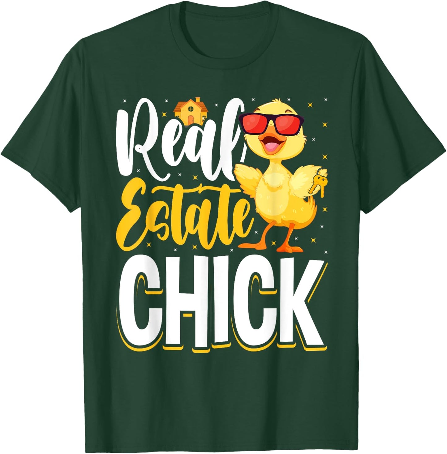 Real Estate Chick Funny Realtor T-Shirt - T-Shirt | Forest