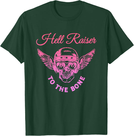 Hell Raiser To The Bone Skeleton Design T-Shirt - T-Shirt | Forest