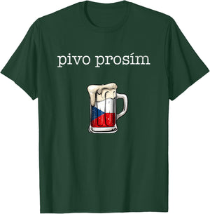 Pivo Prosim Beer Please in Czech T-Shirt - T-Shirt | Forest