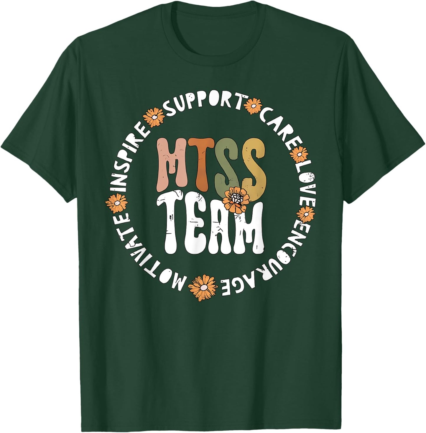 Retro MTSS Team Multi Tiered System of Support Student T-Shirt - T-Shirt | Forest