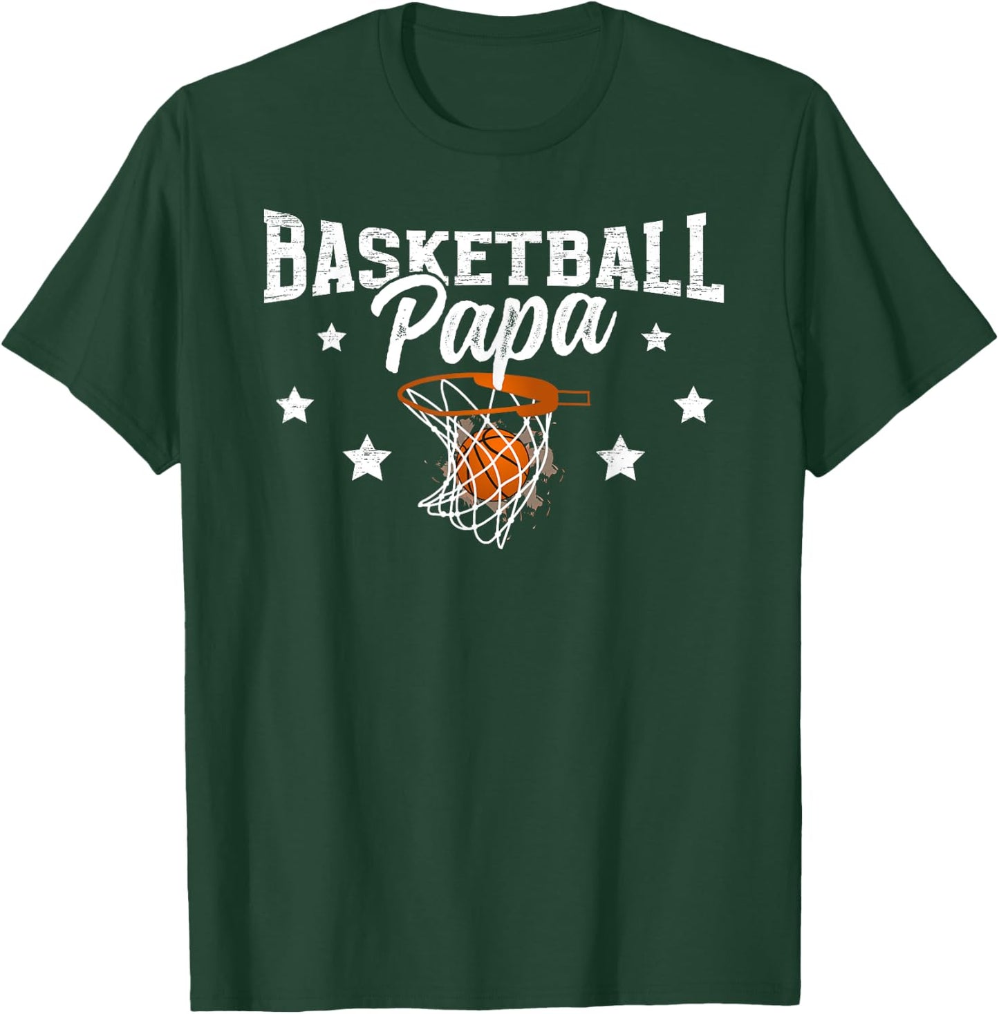Basketball Papa Grandpa Papa Of A Basketball Player Papa T-Shirt - T-Shirt | Forest
