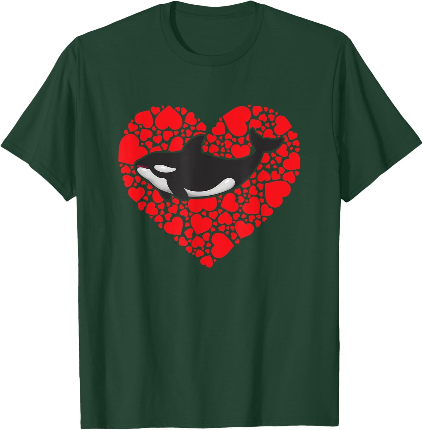 Orca Killer whale Love Valentines day Gift kids T-Shirt - T-Shirt | Forest