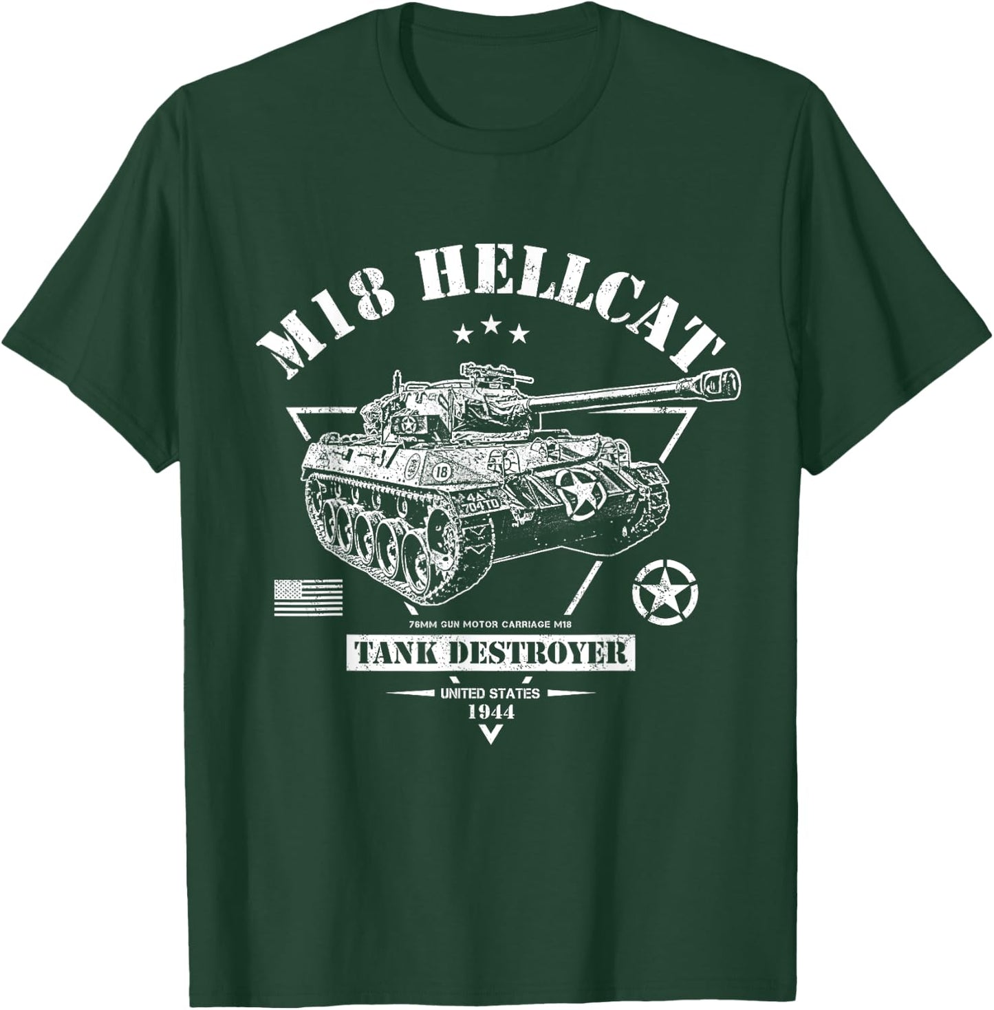 M18 Hellcat WW2 Tank Destroyer Men Women T-Shirt - T-Shirt | Forest