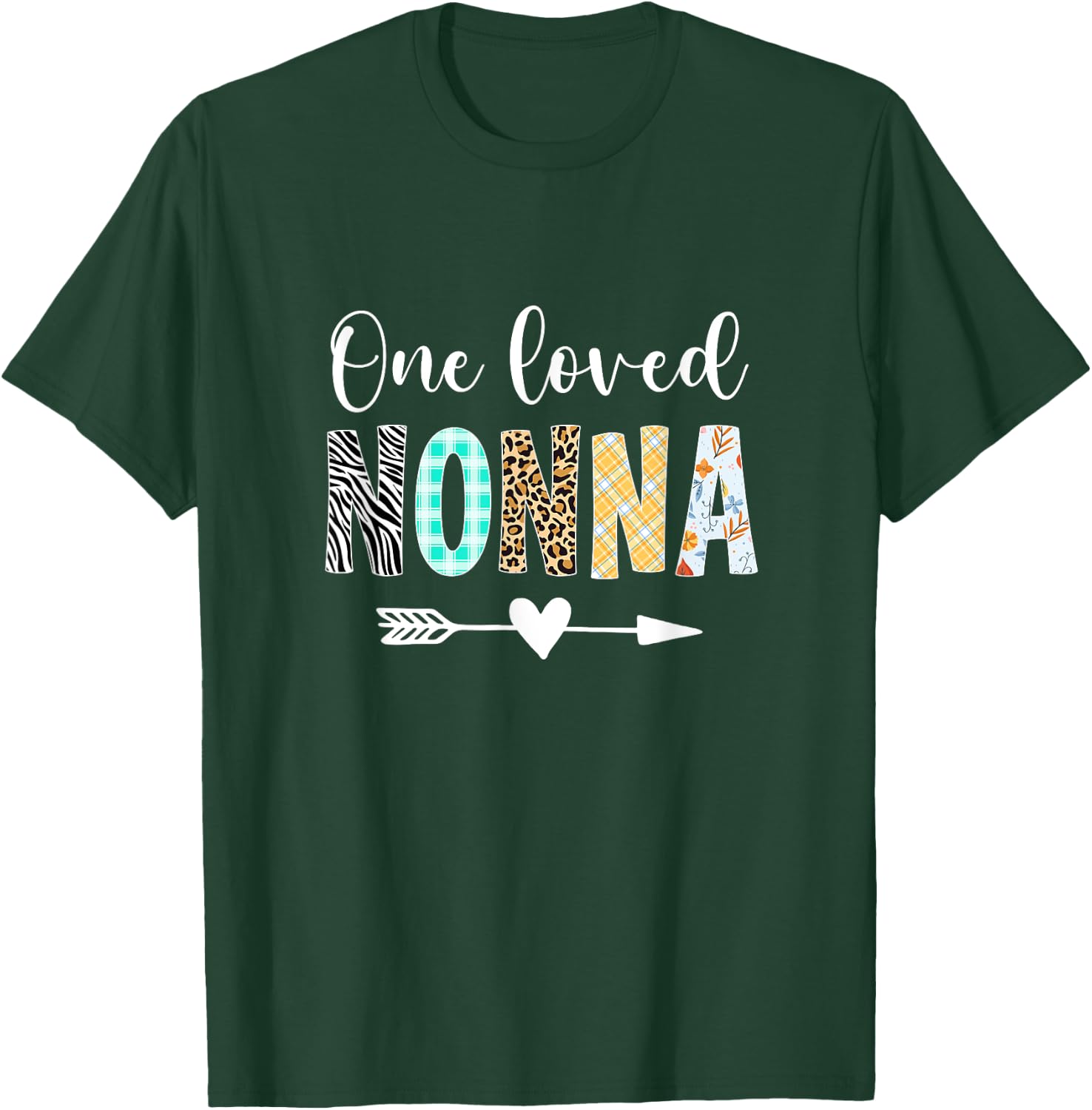 Nonna Women Cute Design One Loved Nonna Mother's Day T-Shirt - T-Shirt | Forest