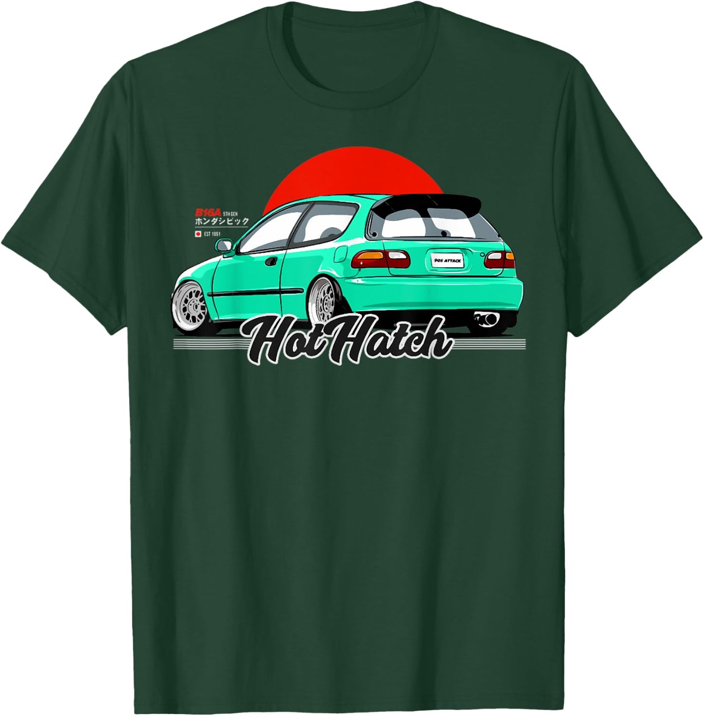 Civic eg hothatch Japanese car T-Shirt - T-Shirt | Forest