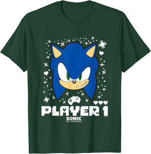 Sonic The Hedgehog Valentine's Day Player 1 Sonic Big Face T-Shirt - T-Shirt | Forest