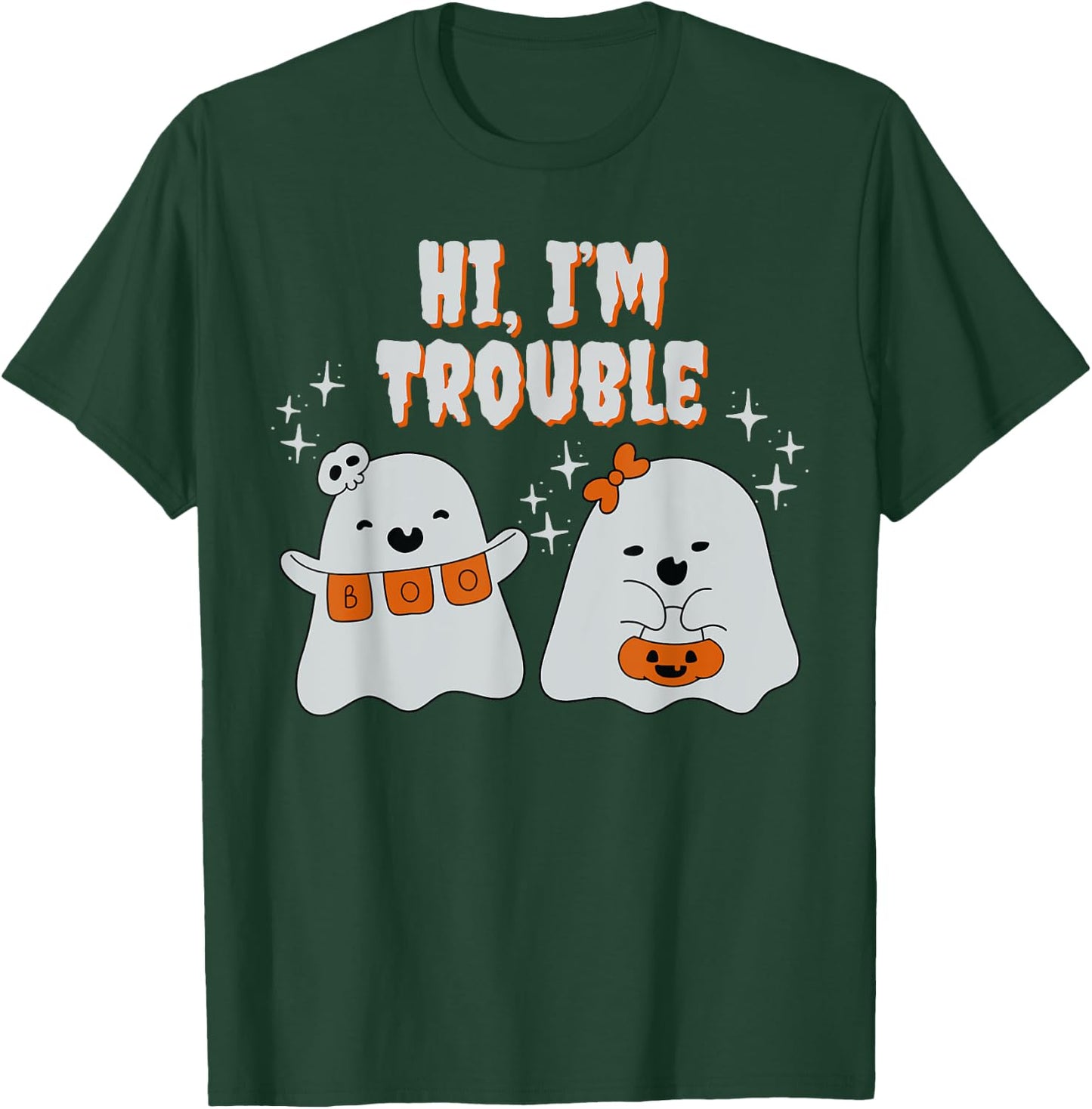 Hi, I'm Trouble Matching Couple Halloween Costume T-Shirt - T-Shirt | Forest