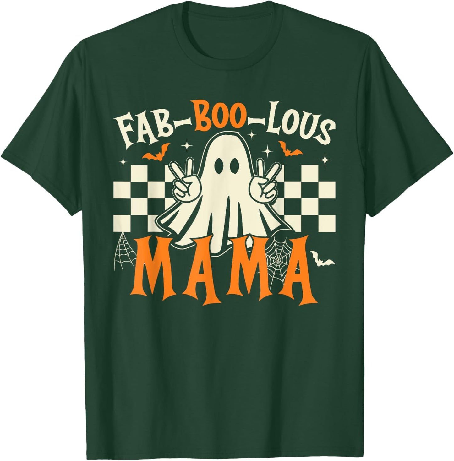 Fab Boo Lous Mama Retro Ghost Spooky Mama Halloween Costume T-Shirt - T-Shirt | Forest