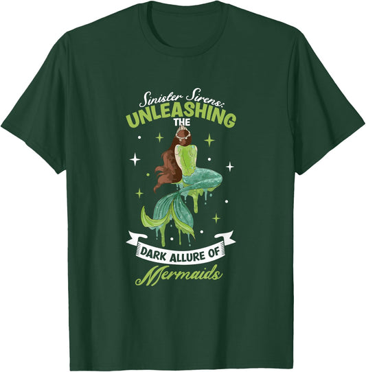 Spooky Sirens Horror Mermaid Creepy Mermaid Haunted Sea T-Shirt - T-Shirt | Forest