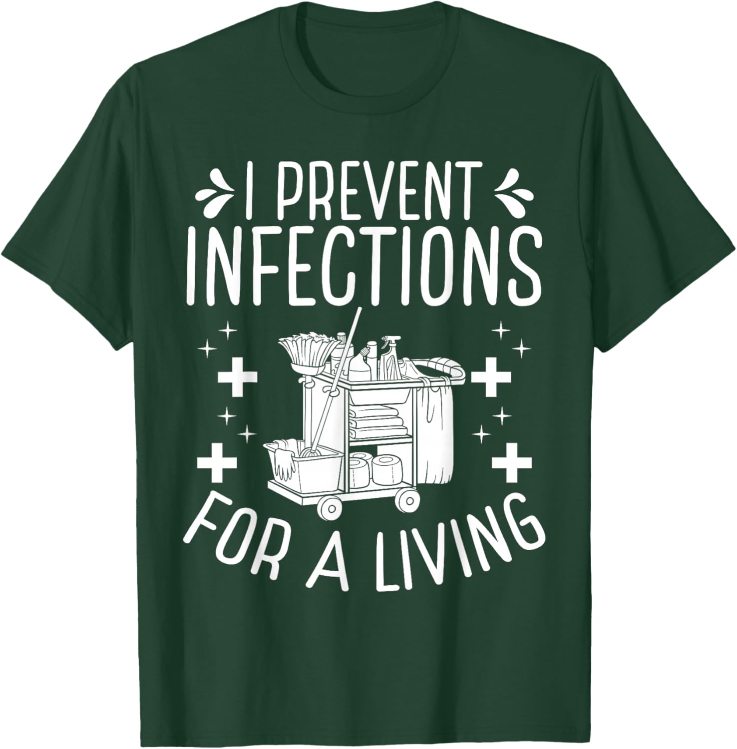 EVS Worker Environmental Service Technician EVS Tech T-Shirt - T-Shirt | Forest