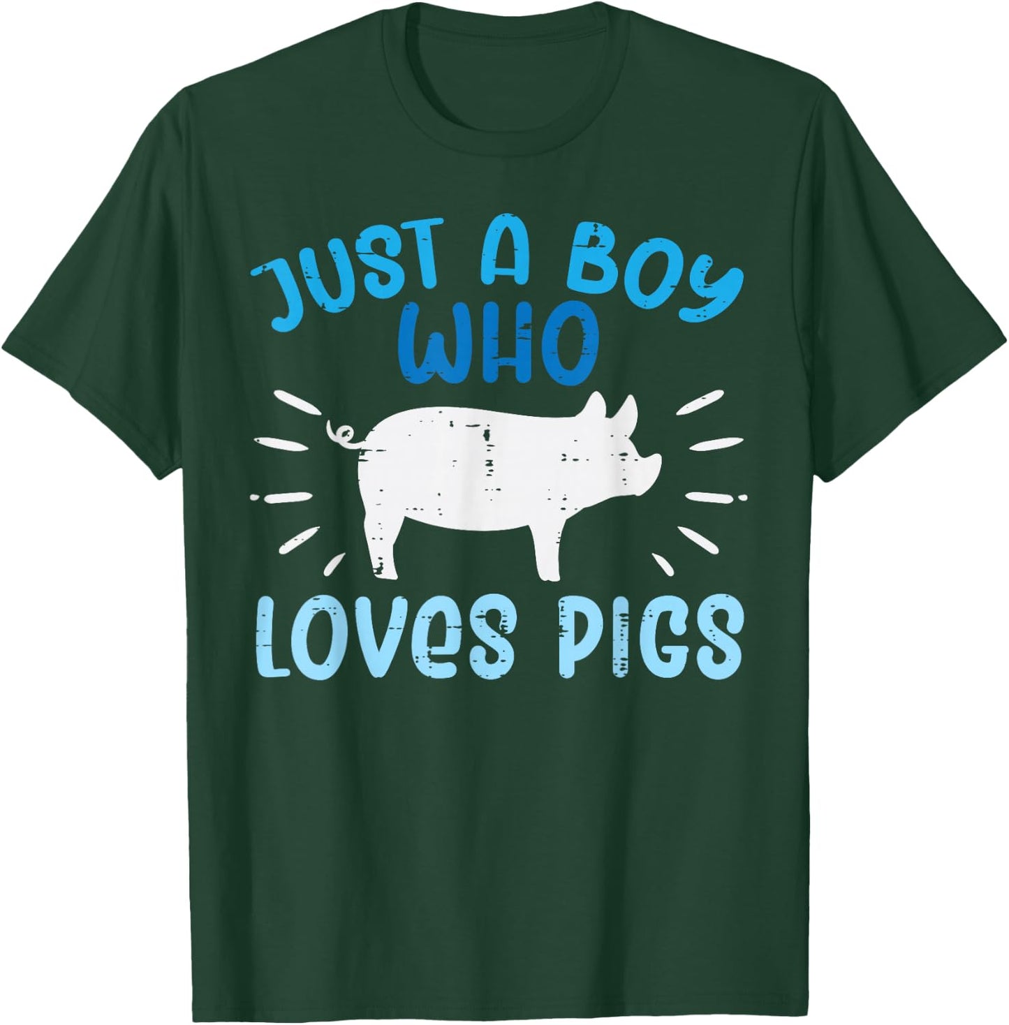 Just A Boy Who Loves Pigs Hog Farm Boys Kids Toddler Youth T-Shirt - T-Shirt | Forest