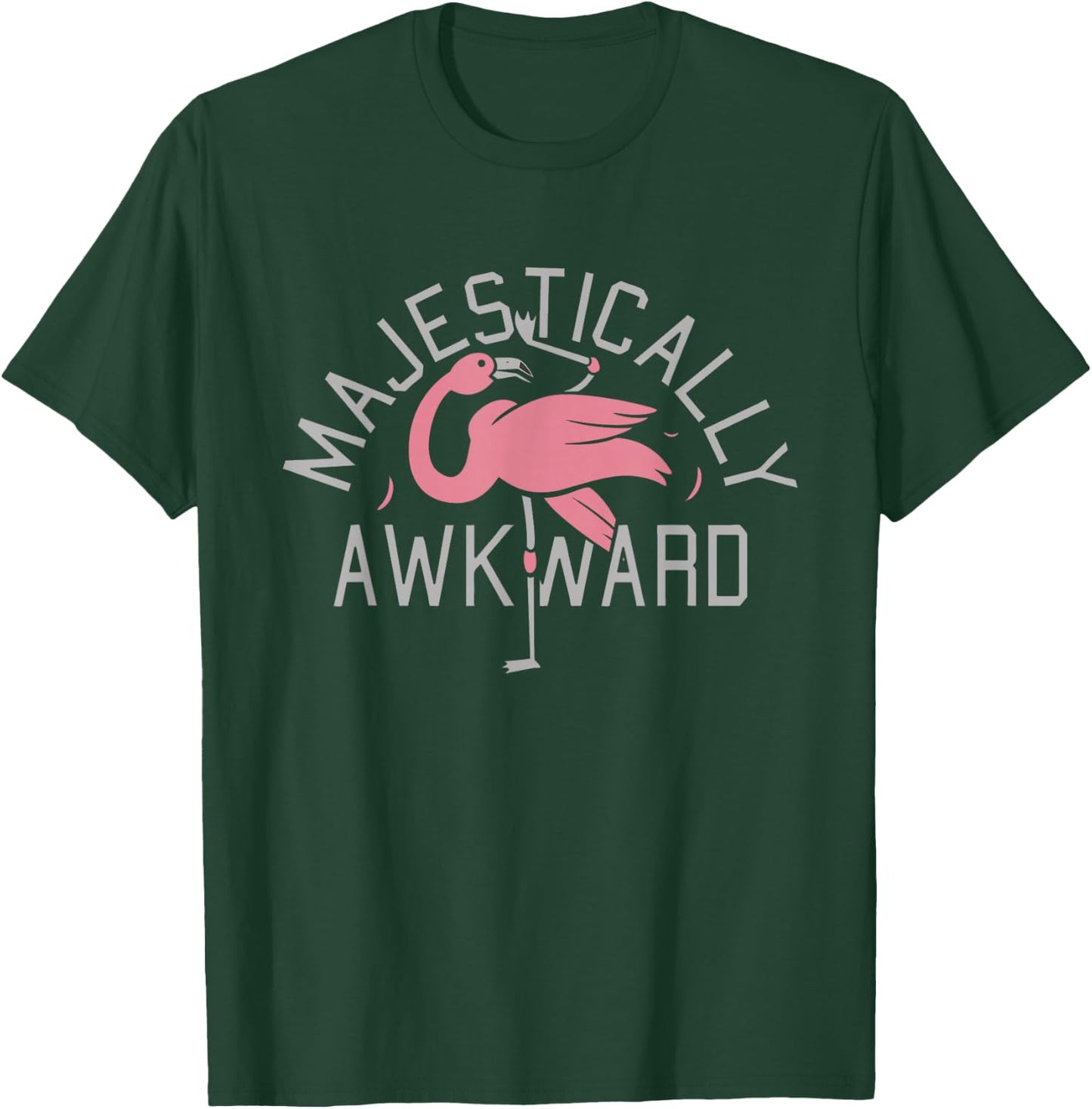 Majestically Awkward Pink Flamingo Funny Bar Crawl Shirt T-Shirt - T-Shirt | Forest
