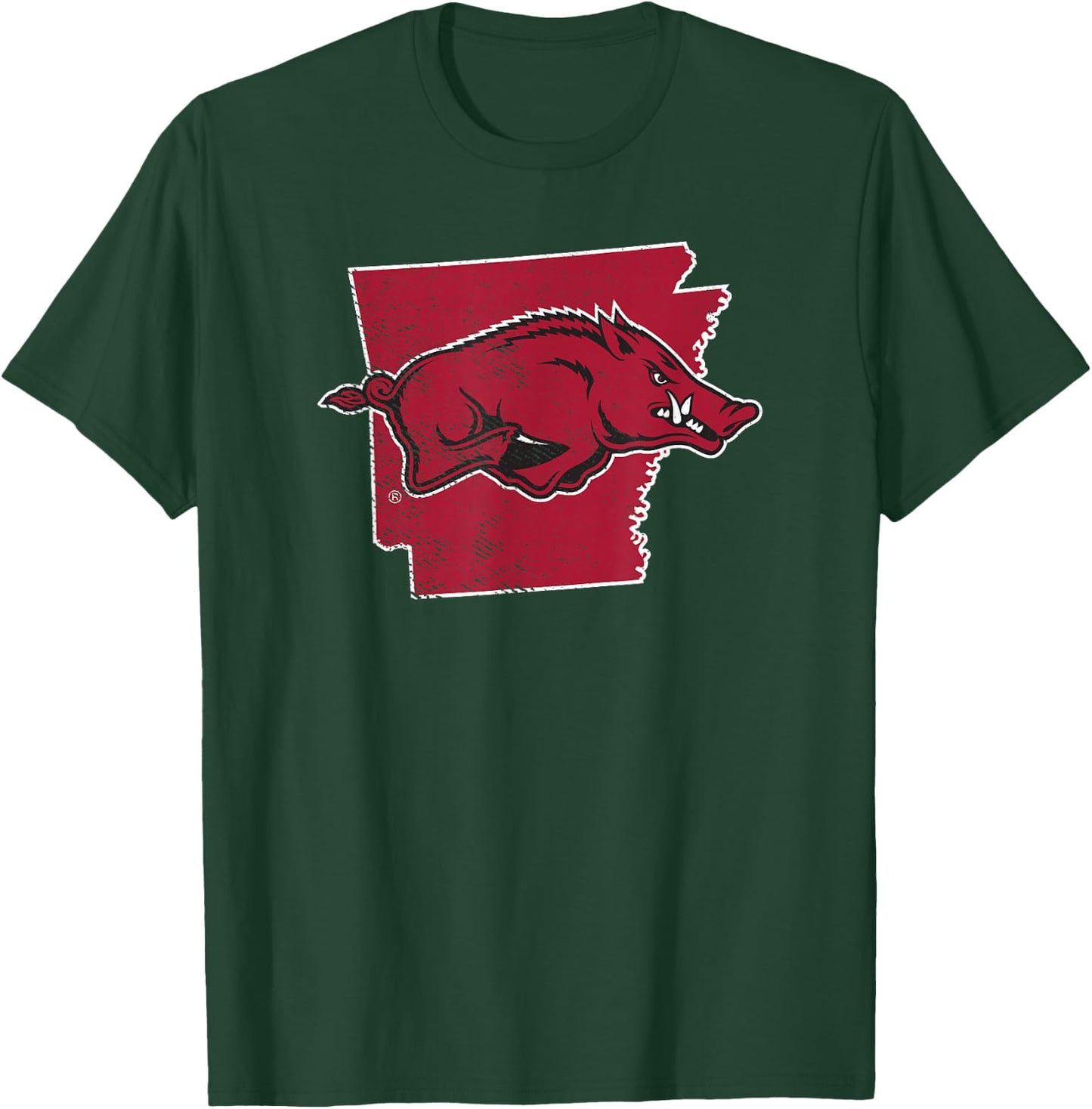 University of Arkansas Razorbacks State Shape T-Shirt - T-Shirt | Forest