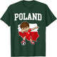 Poland Soccer Dabbing Football Polska Polish Kids T-Shirt - T-Shirt | Forest