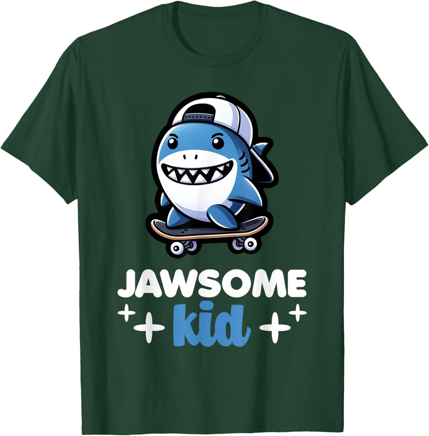 Cool Shark Jawsome Kid Beach Funny Shark T-Shirt - T-Shirt | Forest