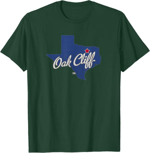 Oak Cliff Texas TX Map T-Shirt - T-Shirt | Forest
