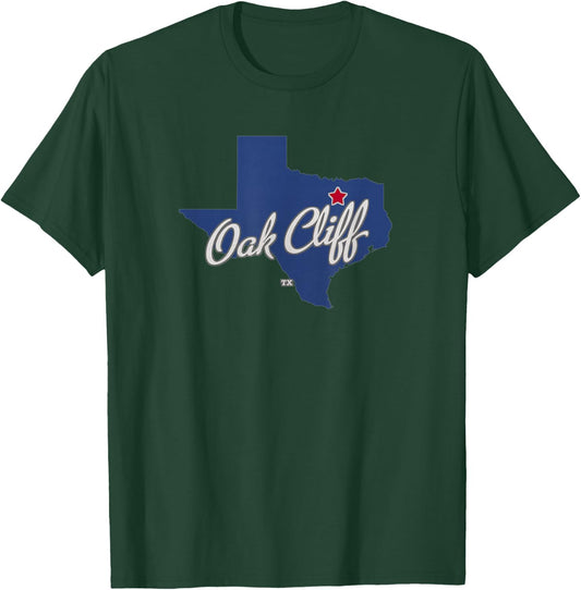 Oak Cliff Texas TX Map T-Shirt - T-Shirt | Forest