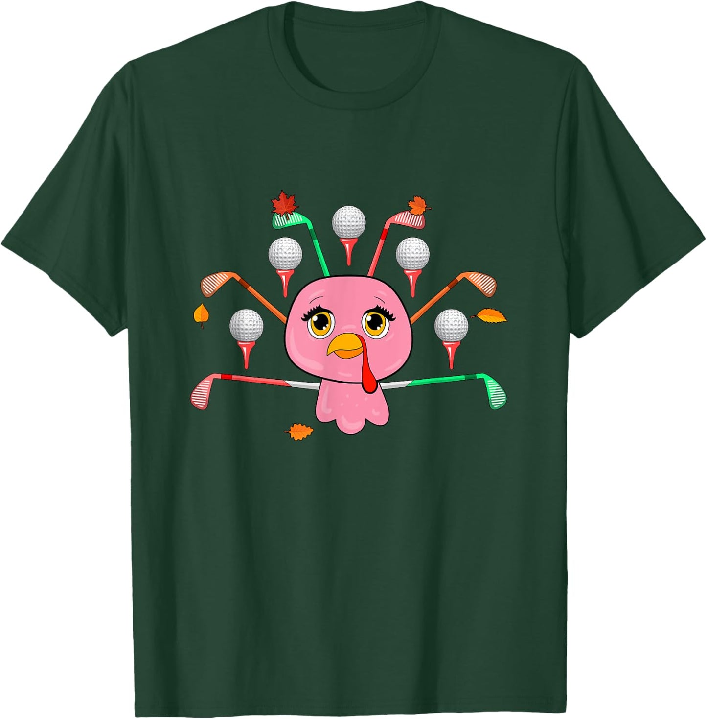 Golf Equipment As Thanksgiving Turkey Costume Player T-Shirt - T-Shirt | Forest