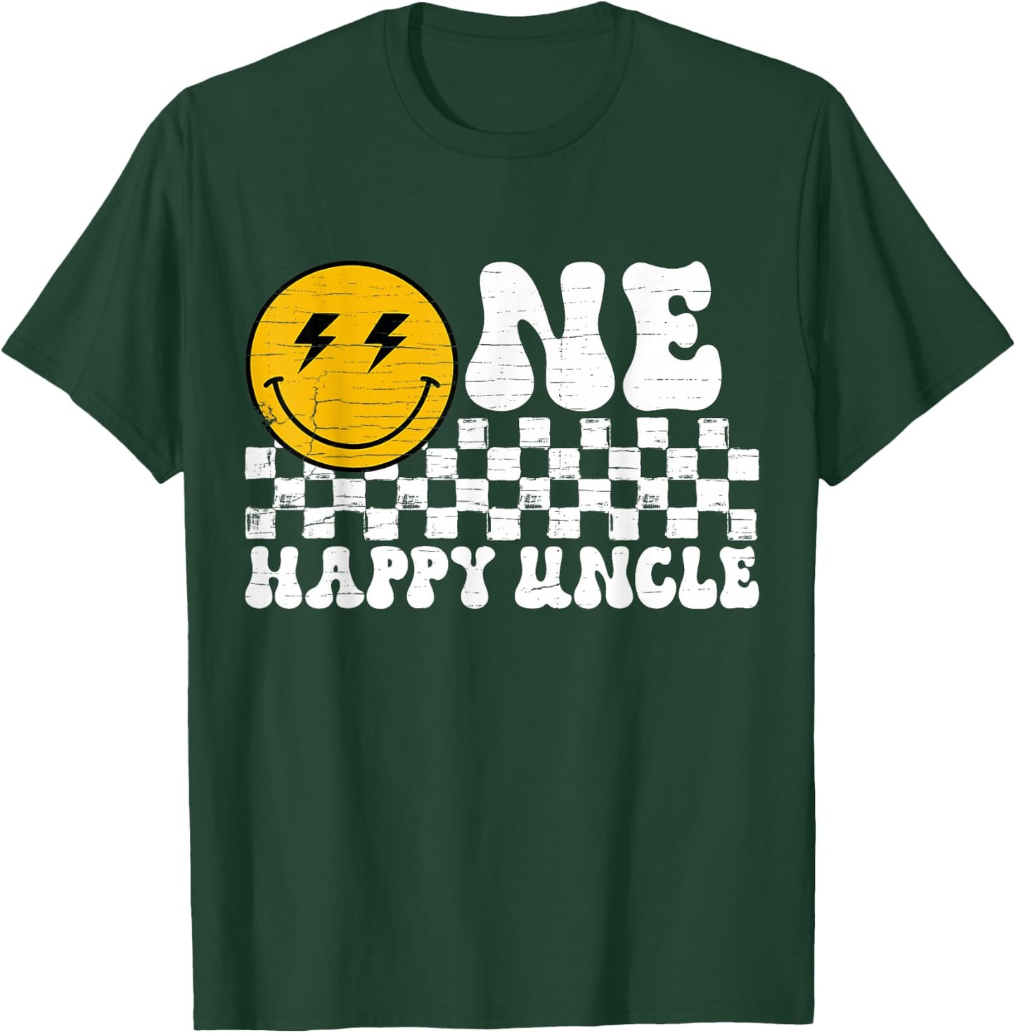 One Happy Dude Uncle 1st Birthday Family Matching T-Shirt - T-Shirt | Forest