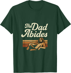 Retro 70s The Dad Abides Vintage Style Design T-Shirt - T-Shirt | Forest