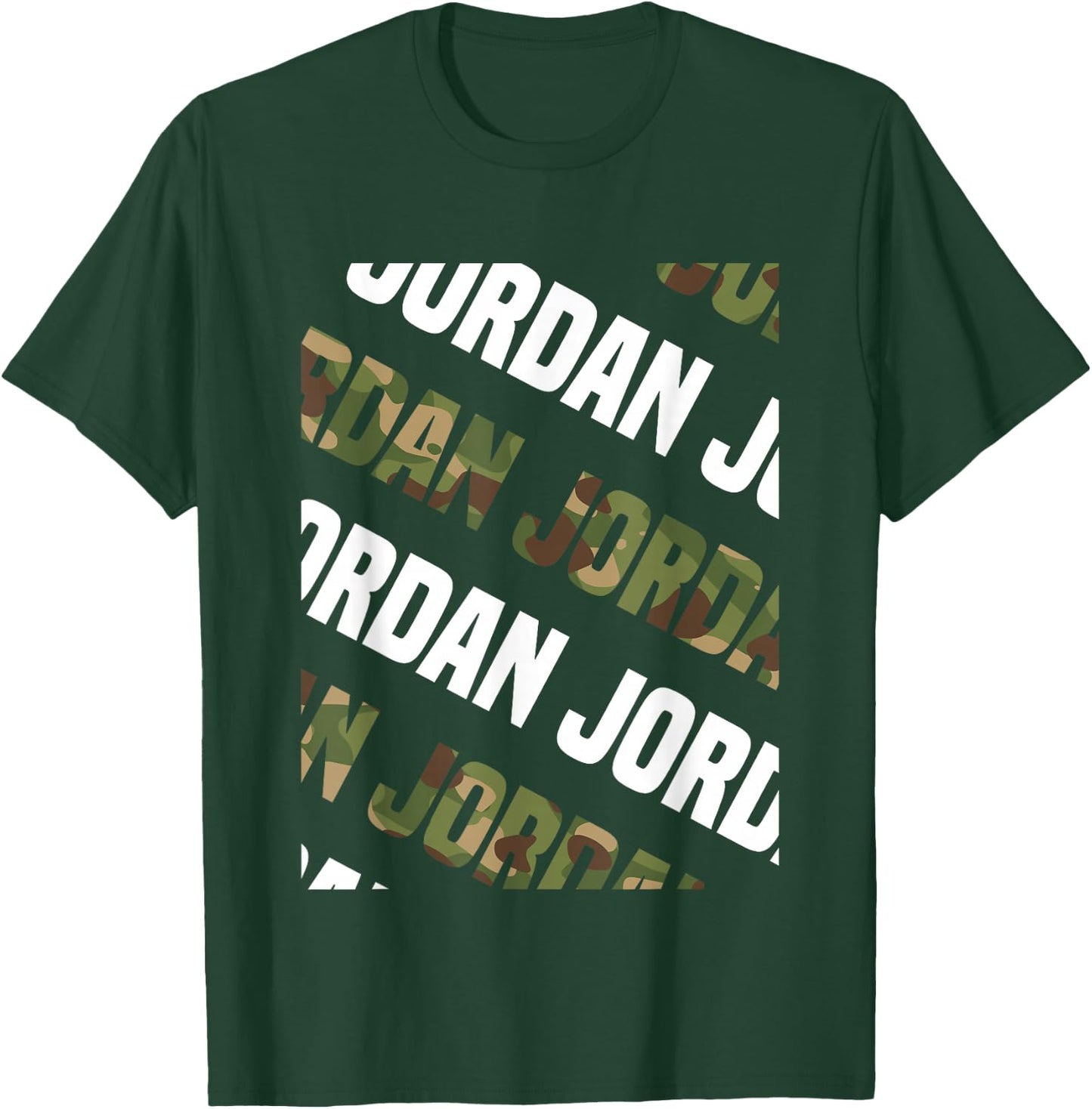 Jordan Camo Pattern Green Camouflage T-Shirt - T-Shirt | Forest